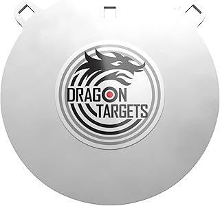 Dragon Targets AR500 Steel Targets for Shooting 1/2 Inch Thick Laser Cut, Painted AR500 Gong Targets for Shooting, Steel Targets Made in USA (10 in)