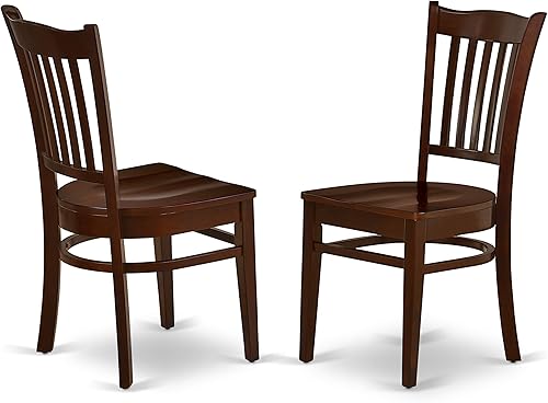 Miniatura 27 de East West Furniture ANGR3-LWH-W Juego de mesa y sillas de cocina de 3 piezas contiene una mesa de comedor redonda con pedestal y 2 sillas de asiento