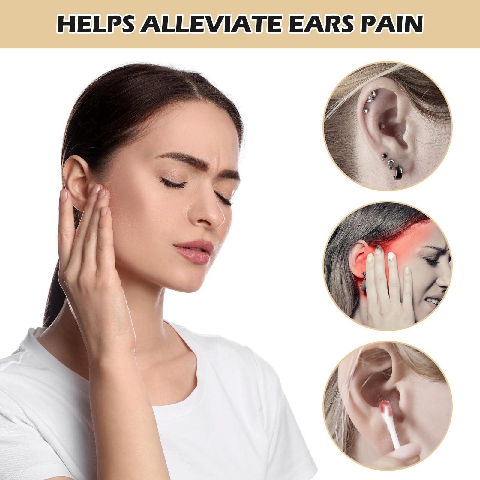 Poduszka do piercingu z otworem, poduszka na ucho, poduszka na ucho, poduszka do uszu z dziurką na boku, miękka poduszka do piercingu, poduszka do uszu, do łagodzenia bólu w uchu