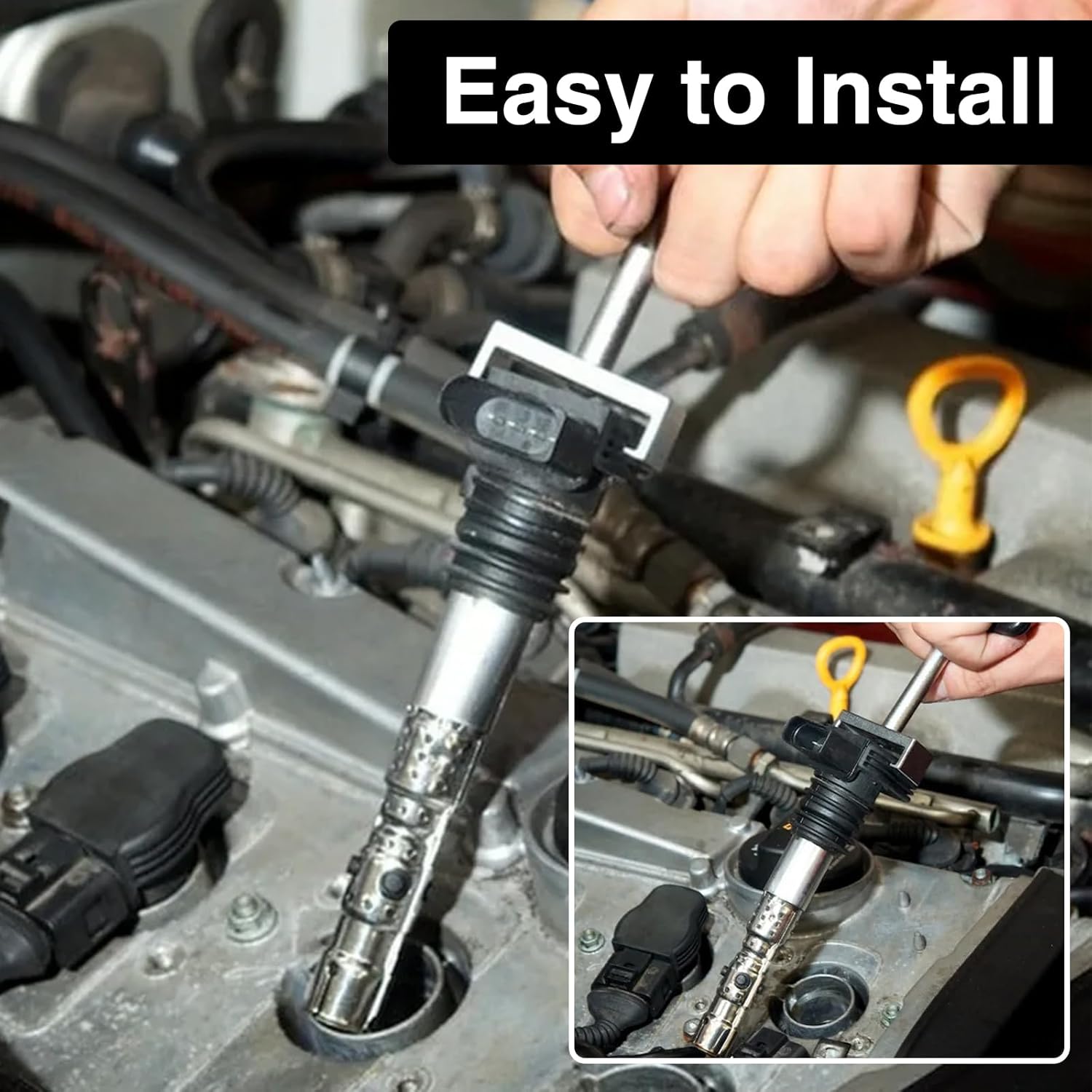 4 PCS Ignition Coil UF596 & Double Iridium Spark Plug 4912 Compatible with Toyota Corolla Prius Matrix CHR 2009-2017 Lexus CT200h 2011-2016 Scion iM xD Pontiac Vibe 1.8 L4 Replace# UF619 C1714