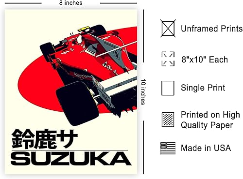 Miniatura 2 de Poster Master Póster vintage de carreras de autos  Impresión retro japonesa  Arte de Suzuka  Arte de coche de carreras  Regalo para hombres,