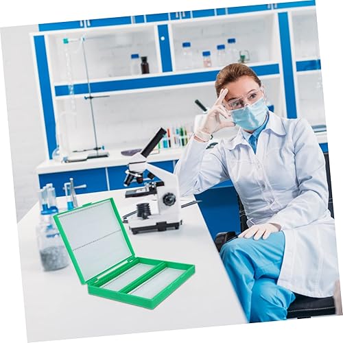 Miniatura 2 de Gatuida 3 unids Slice Box Cajas de almacenamiento de diapositivas Cajas Organizadoras Microscopios Microscopio Slide Holder Histología Slide Cover