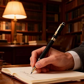 Luxury Metal Rollerball Pen Set - Personalised Pen Style Gift Box, Elegant Business Writing for Graduation & Office