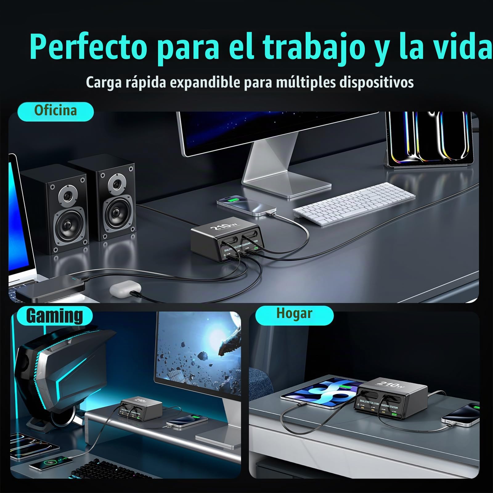 Estación de carga GaN de 210 W
