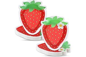 50 Count Strawberry Party Paper Plates | Strawberry Theme Shortcake Dessert Cake Plates