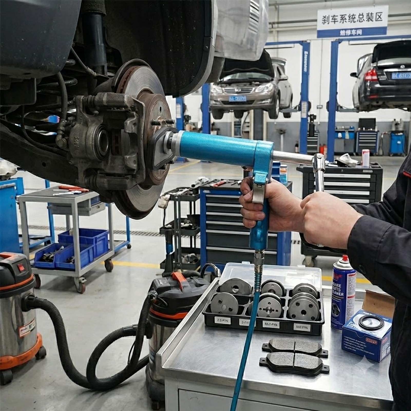 Herramienta de Ajuste de subconma de Freno de Disco neumático Smooth Smoothing Piston Retractor Azul Silver Black Mantenimiento y reparación