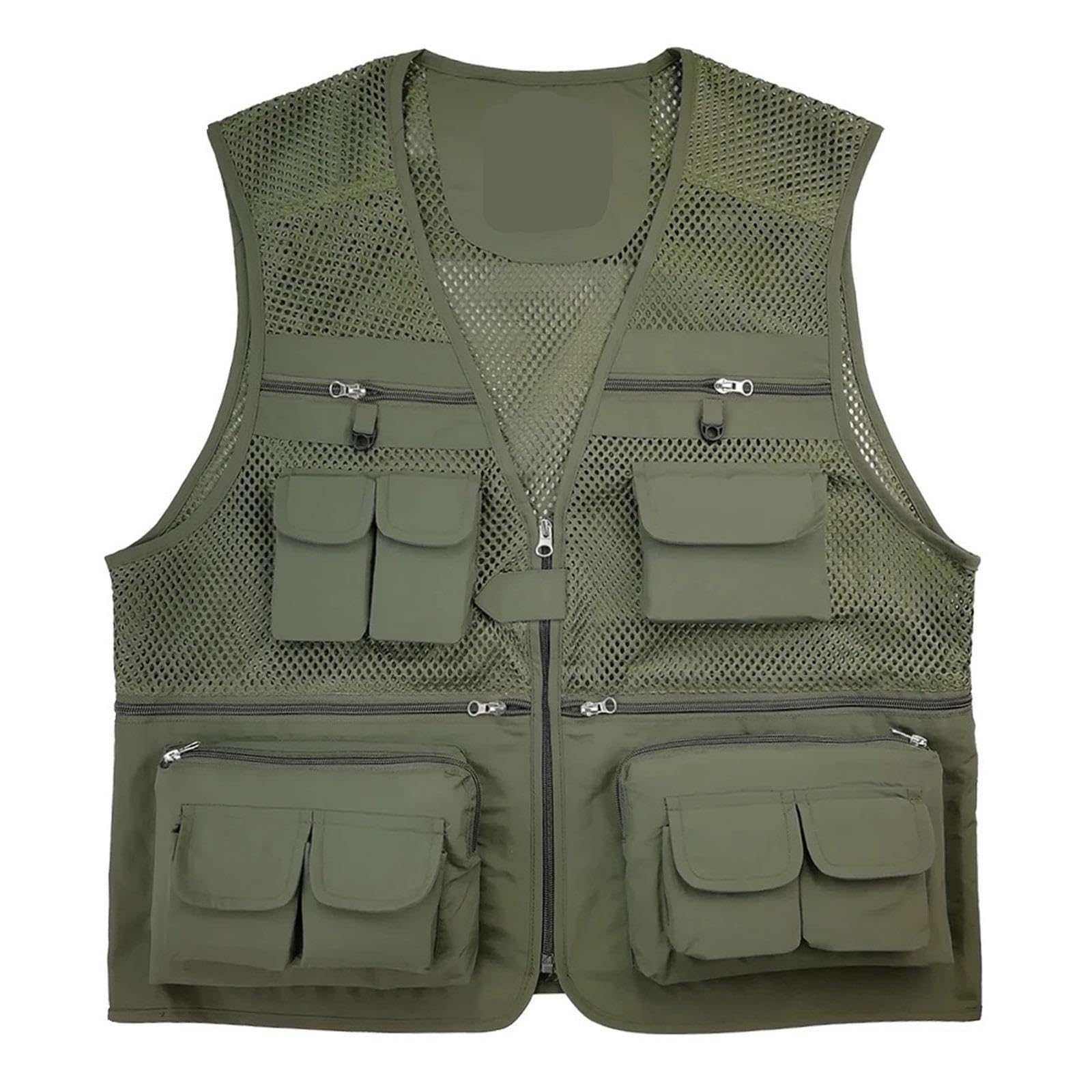Gilet Da Pesca In Rete Traspirante Viaggio Con Cerniera