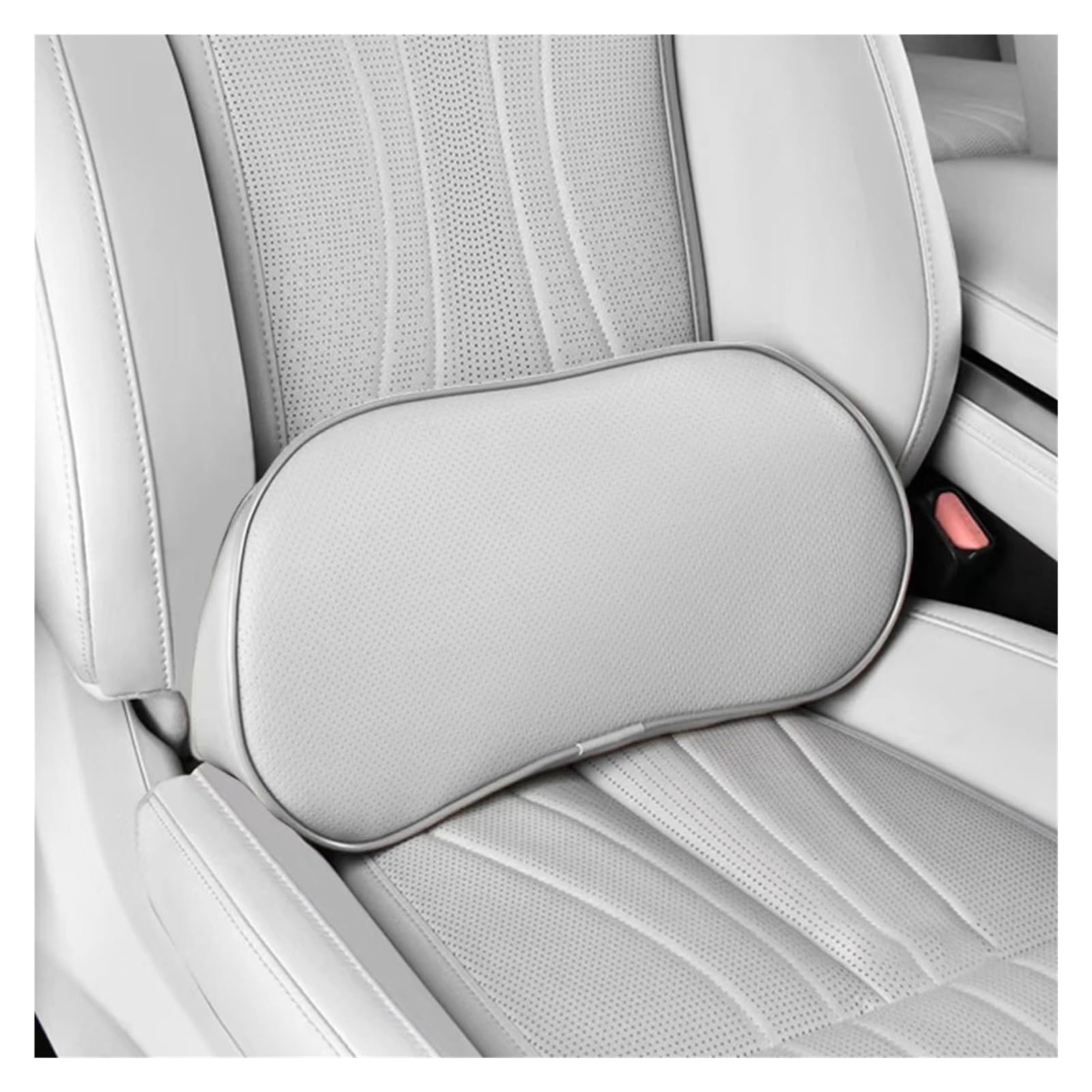 Rynzo scar seat cushion Car Seat Lumbar Support Pillow, Breathable Ergonomic Back Cushion(White)