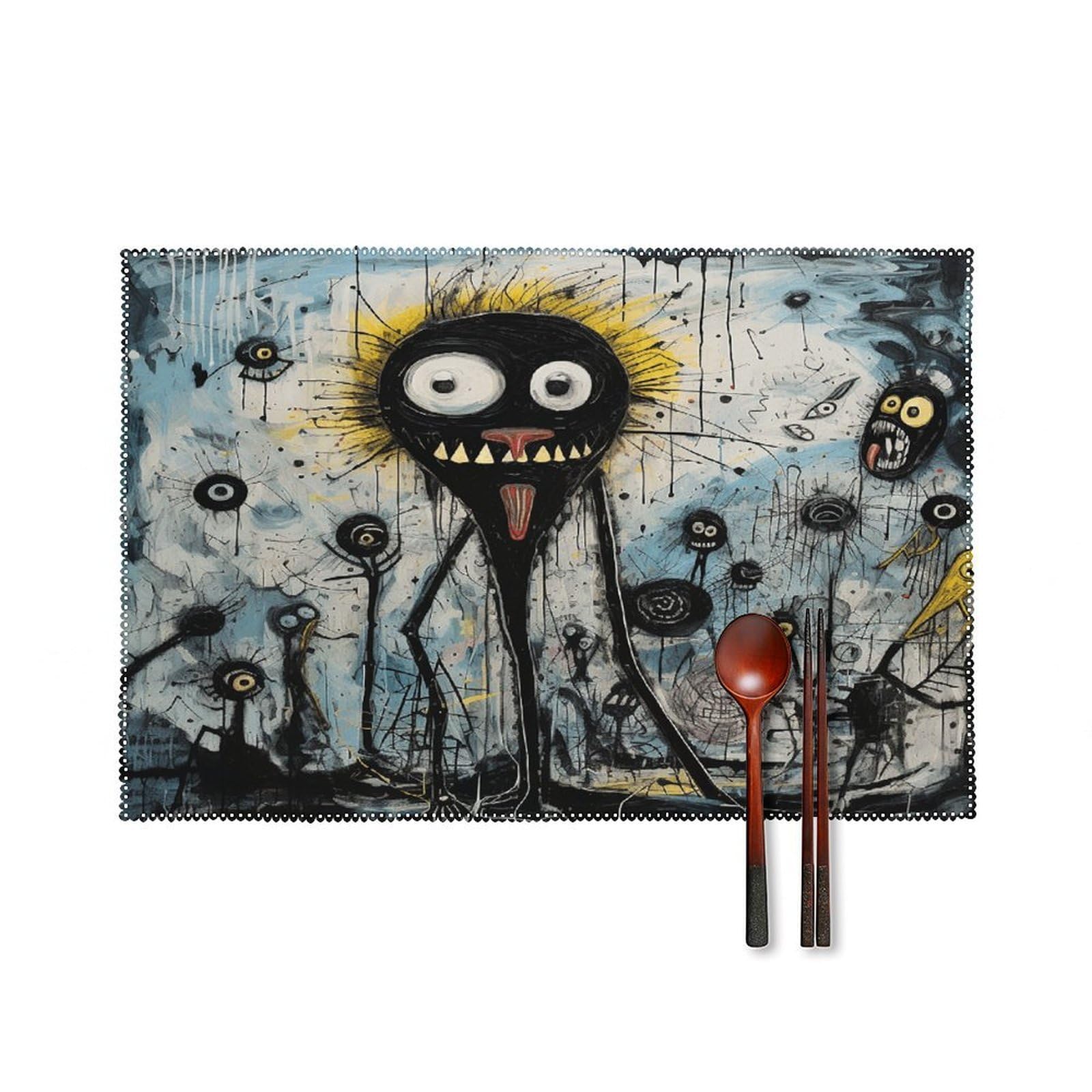 Fekiloot Style Gothic Pictures Placemats Set Of 6,Table Mat