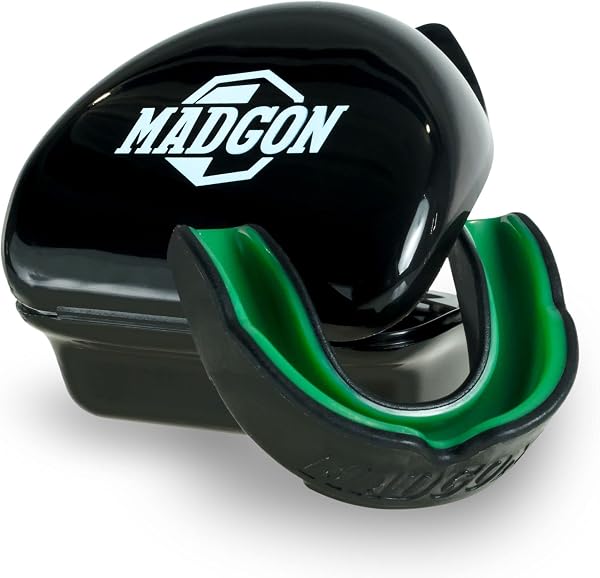 MADGON Protector bucal para una respiración ideal y fácil de ajustar. Protector bucal de diferentes formas. Para artes marciales, MMA, boxeo, kickboxing, hockey, fútbol - adultos - 2
