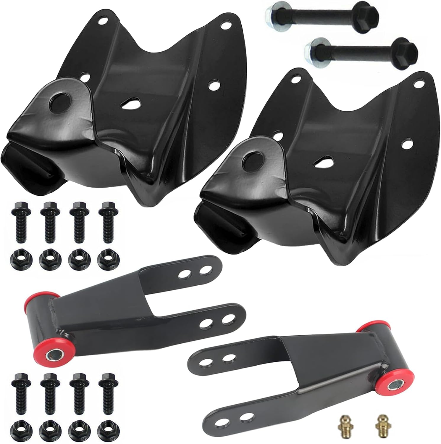 1" or 2" Rear Lift Shackles and Factory Rear Leaf Spring Hangers For 1998-2011 Ford Ranger 410520 722-010