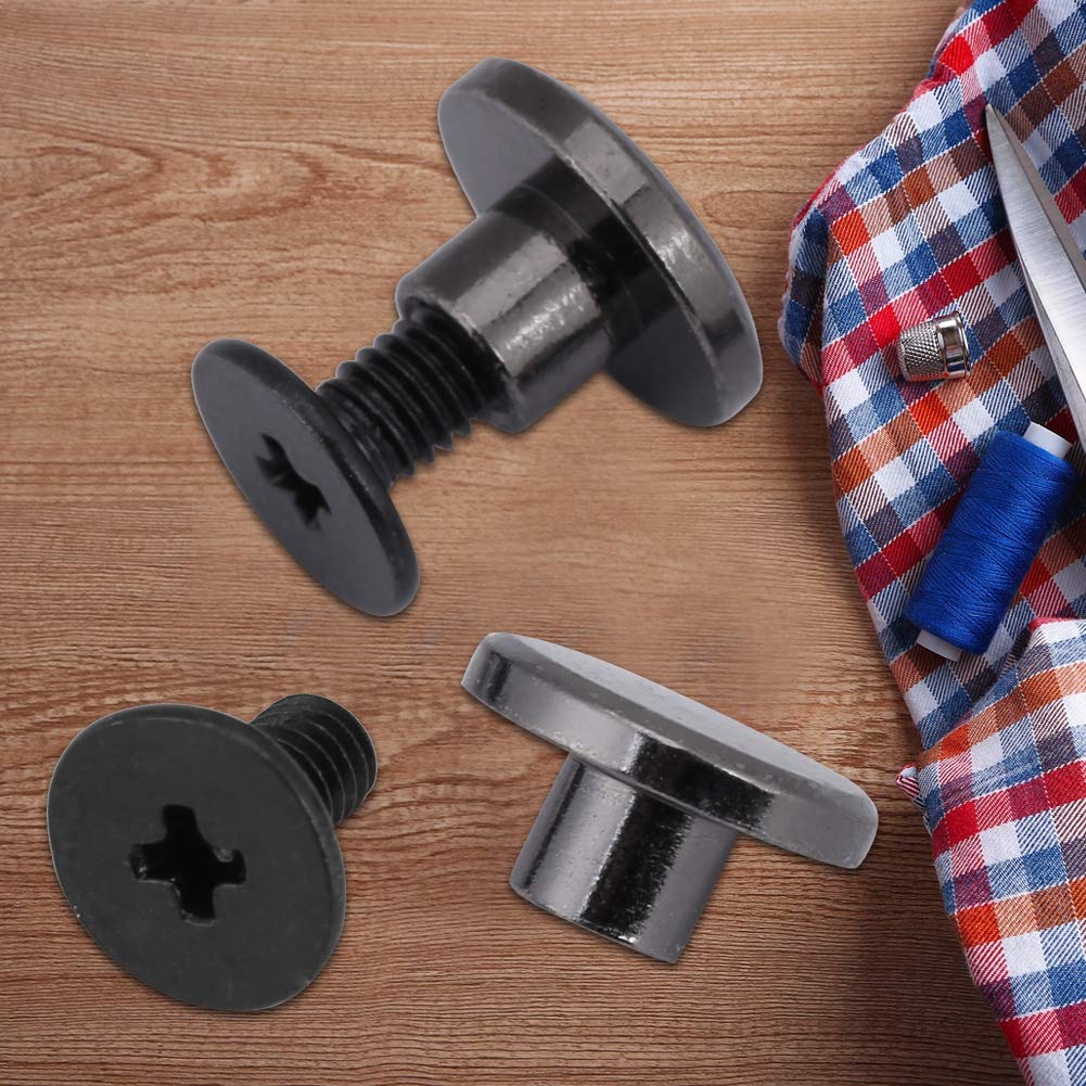 Walfront Set van 20 sets van messing met platte kop, nagelklinknagels, knutselen, leer, metalen klinknagel, voor riem, riem, tas, schoenen, decoratie (8 mm