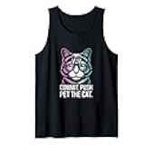 Commit Push Pet The Cat Coding Cat Humor Tank Top