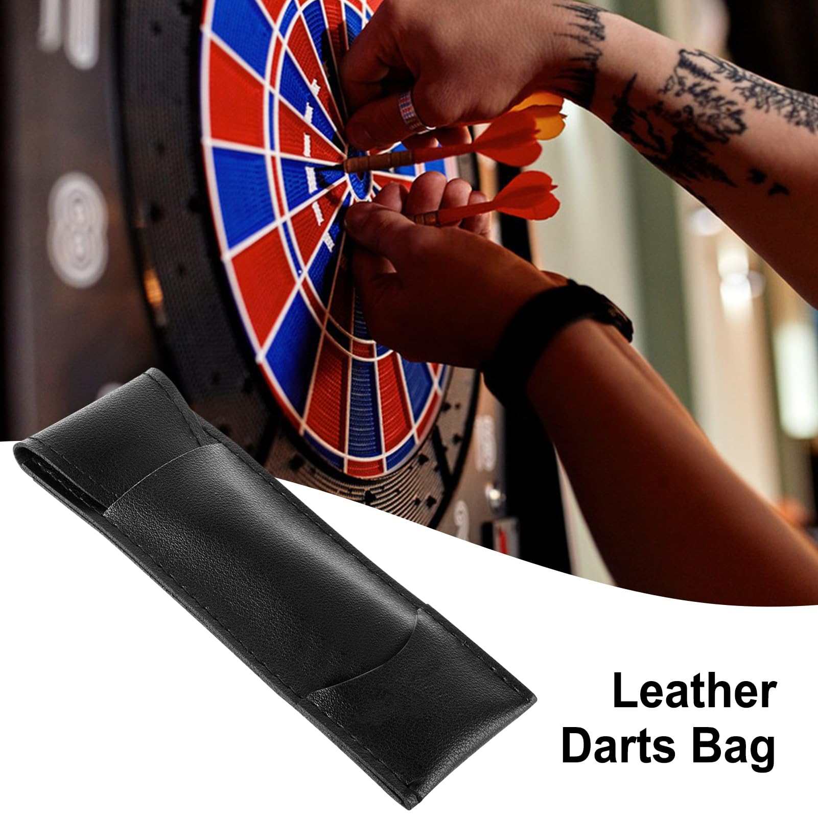 Darts Case - Darts Holder | Soft Tip Dart Case | PU Leather Shafts Organizer | Flights Accessories Organizer Carrying | Case For Supplies For Traveling Outdoor Home School