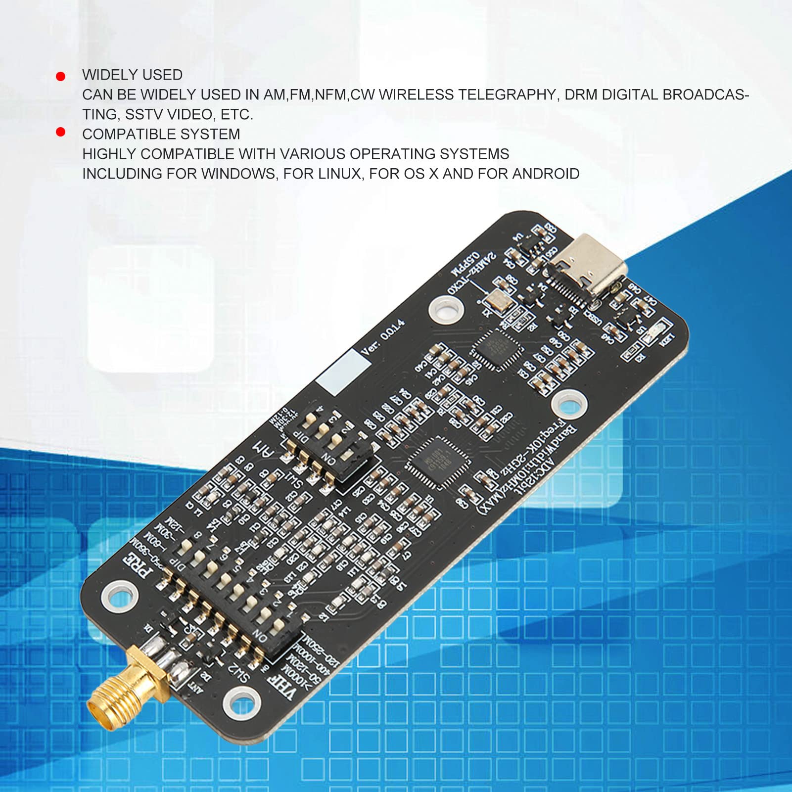 Ricevitore SDR RSP1 - Scheda Radio Software Defined 12 Bit, 10KHz-2GHz Per Radioamatori - Foto 6