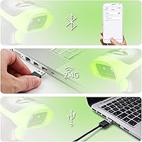 Vista 2 de NetumScan Escáner inalámbrico de código de barras QR, 3 en 1 Bluetooth automático 1D 2D lector de código de barras USB escáner de código de imagen