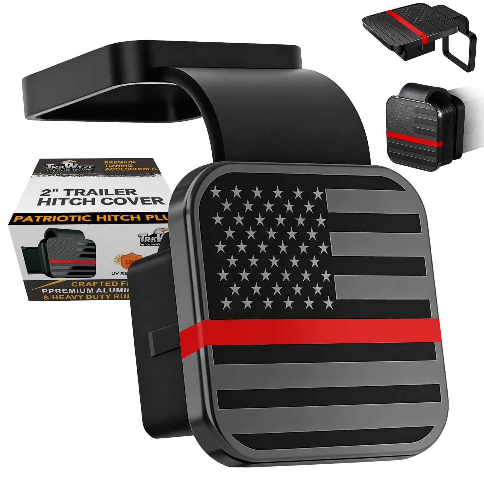 TrkWyze American Flag Trailer Hitch Cover