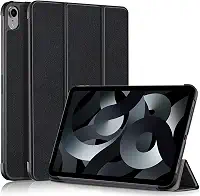 USTIYA Capa para iPad 10ª geração 10,9 polegadas 2022, Couro Protector, Feita de PC + PU, com Função de Acordar/Aativar (Preta)