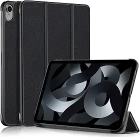 USTIYA Capa para iPad 10ª geração 10,9 polegadas 2022, Couro Protector, Feita de PC + PU, com Função de Acordar/Aativar (Preta)