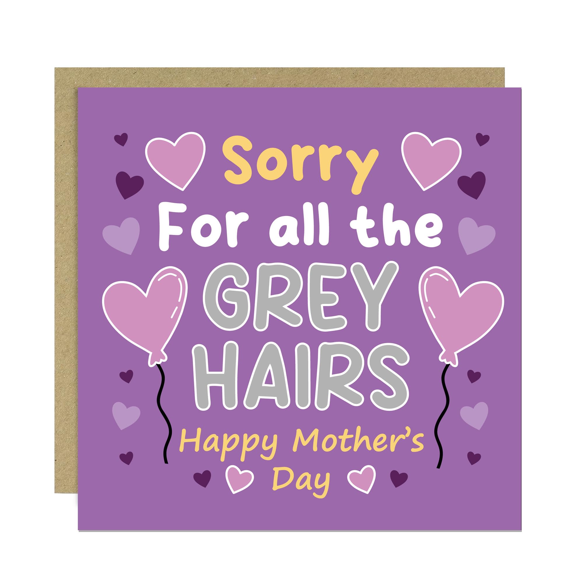 RED OCEAN Mothers Day Card For Mum, Funny Cards For Mothers Day, Novelty Cards For Her From Daughter Son 145x145mm With Kraft Envelope