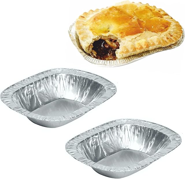 LGT Steak Pie Disposable Recyclable foil Cases Dishes tins (50)