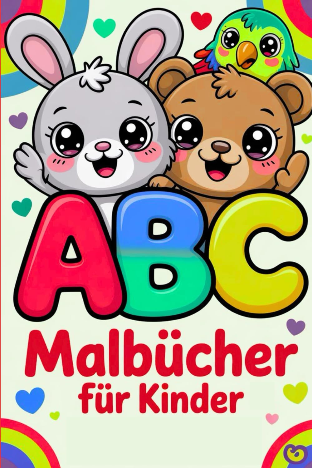 ABC Malbuch für Kinder: Lernen von A bis Z mit süßen Tieren – Kreatives Malbuch für Kinder von 4–8 Jahren