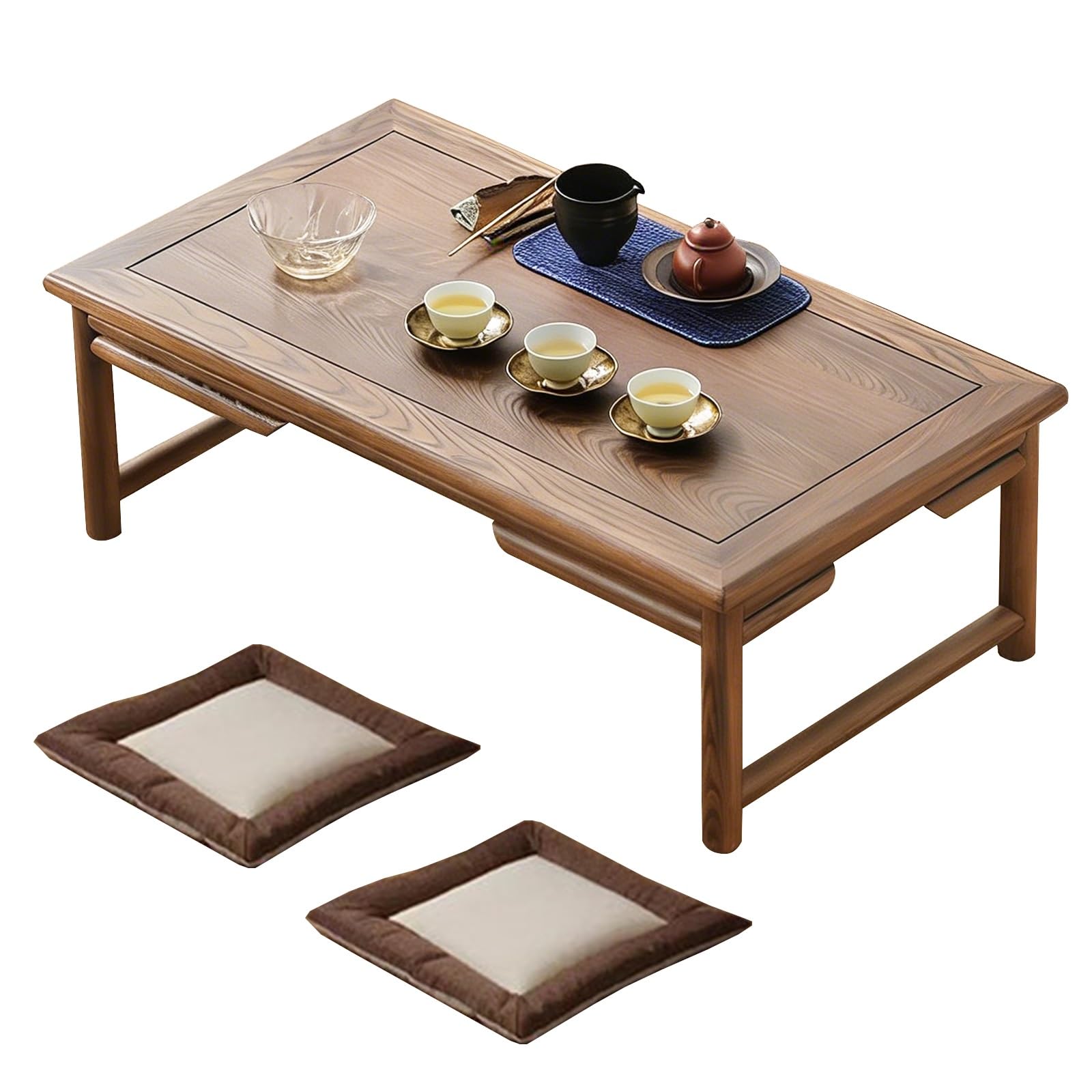 Table basse japonaise idéale pour le thé, la lecture ou le télétravail