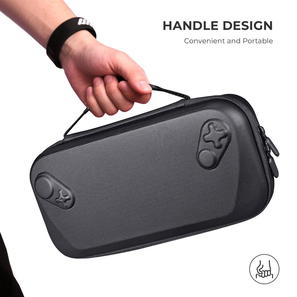 Custodia rigida in EVA per Xbox Series X e rog X, custodia da viaggio compatta con scomparti per giochi e accessori, 317 x 159 x 91 mm, nero