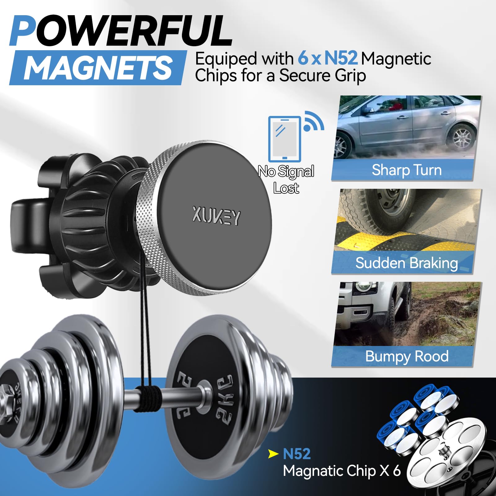 XUKEY Supporto per Tablet da Auto Magnetico per Poggiatesta, 2 in 1 Supporto per Tablet da Poggiatesta per Auto, SupportI per Borsa Rotazione a 360° Gancio Universale per Seggiolino