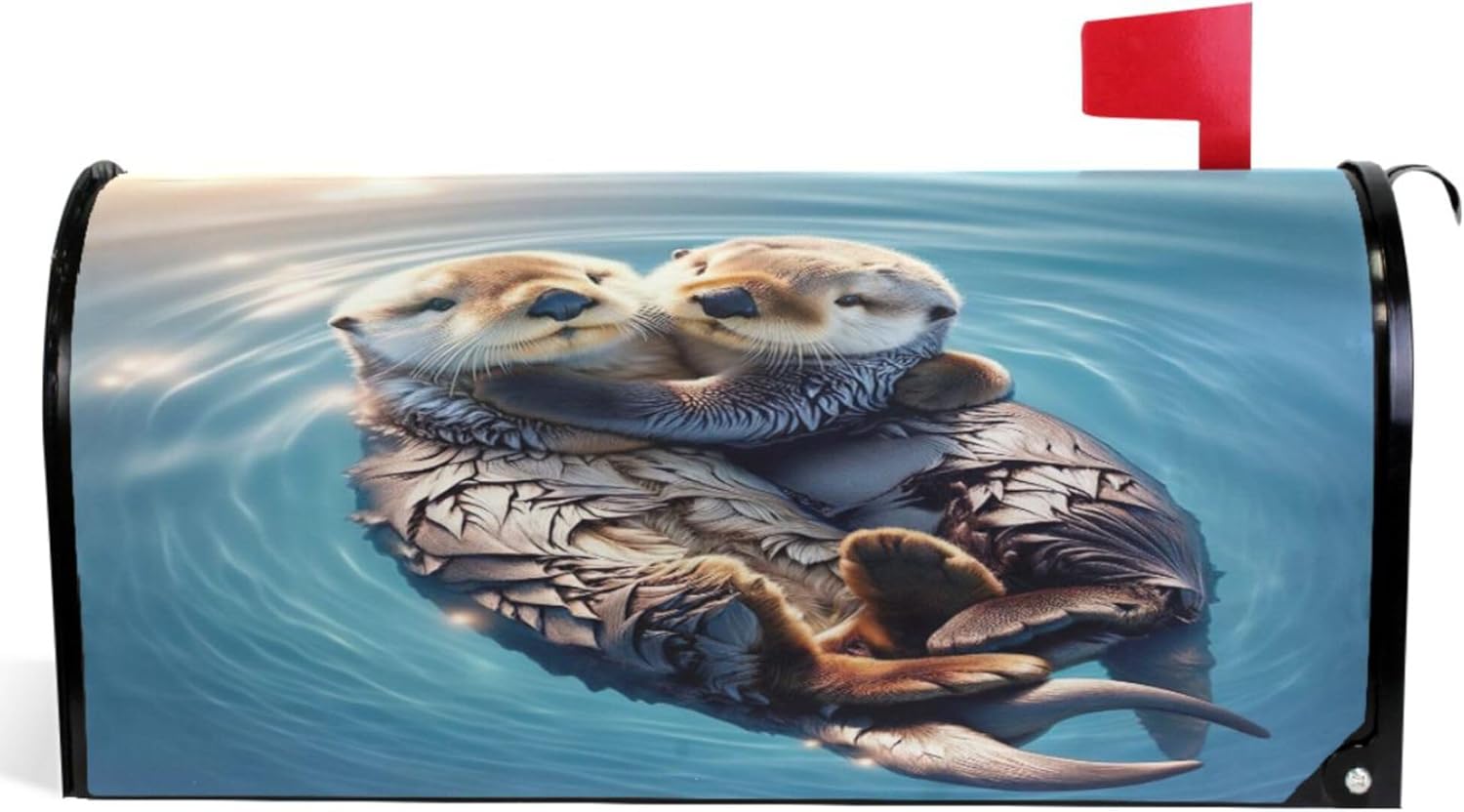 Fall Mailbox Covers Magnetic Seasonal Cute Animals Sea Otter Spring Mail Box Wraps Vinyl Modern Mailbox Garden Decor Large Size 25.4x20.78 inch