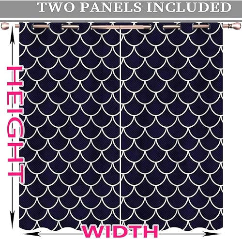 Miniatura 10 de Veiltail Goldfish Cortinas para Sala Elegantes Modernas, 2 paneles de cortinas traslúcidas, ventana grande de ancho x 108 pulgadas de alto