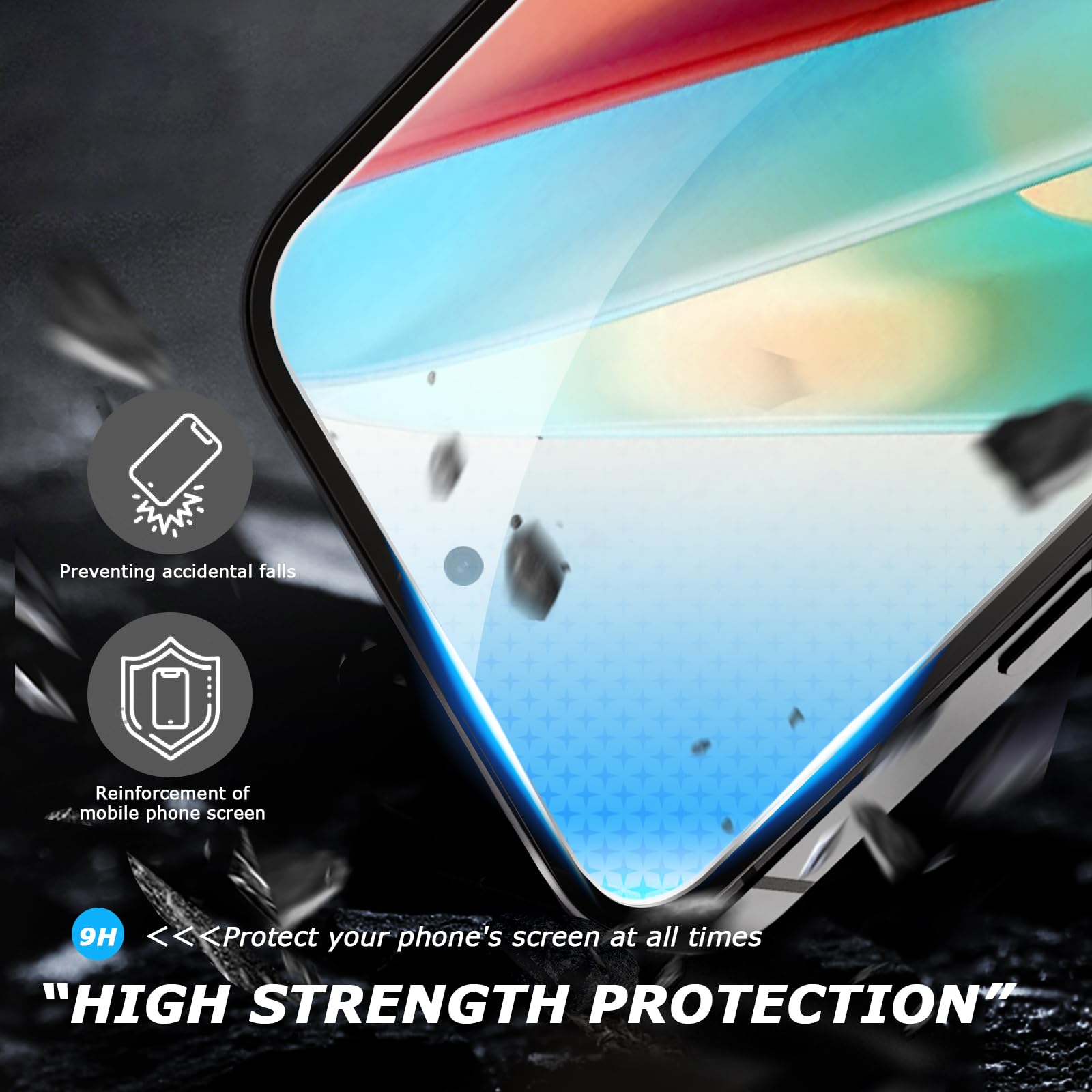 TailTech Case and Screen Protector for HONOR 200 Lite Screen Protector and Case HONOR 200 Lite Case and Tempered Glass,Brushed Stripe TPU Phone Cover with Shockproof Protection Black - Image 3