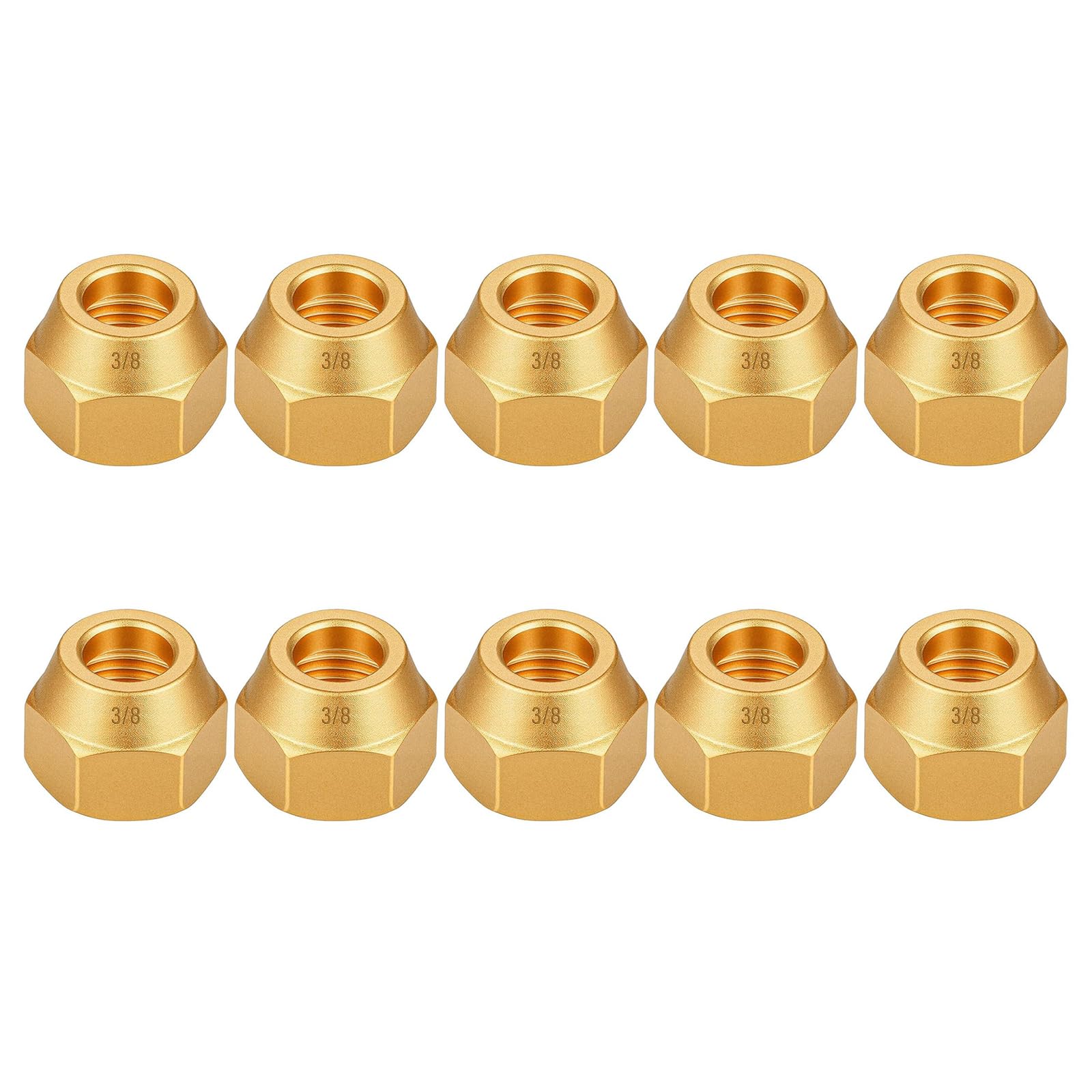 Zxfdsfdbnm Women's 3/8 10Pcs Air Conditioners Copper Pipe Extension Joint Connectors Brass Flares Nut Set Thread Fitting Enduring Copper Pipe Extension Joint Connectors