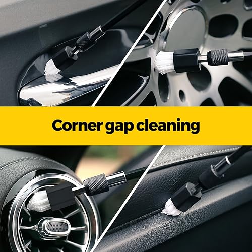 Miniatura 4 de Holikme - Juego de 6 puntas de cepillo para taladro, cepillo de limpieza de potencia con accesorio largo extendido, juego de cepillos de limpieza