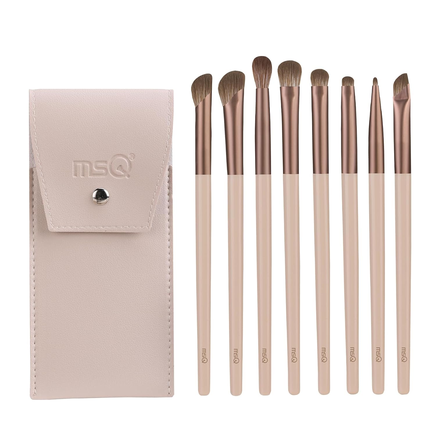MSQ Eye Makeup Brushes Set - 8pcs Soft Synthetic Brushes