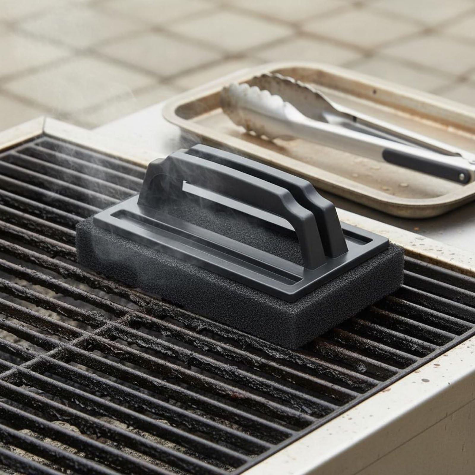 Cepillo de Limpieza para Barbacoa Cepillo para Parrilla Escobilla Limpiador Fregador con Agarre Firme para Aplicar Presión y Cubrir Áreas Amplias