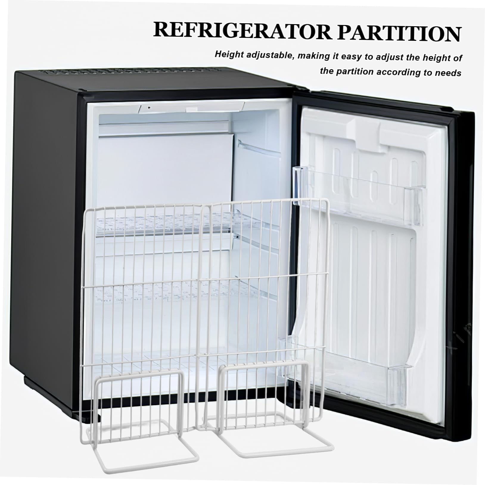 Amazon | NULYLU 冷凍庫用鉄線仕切り 棚収納オーガナイザー 冷蔵庫内