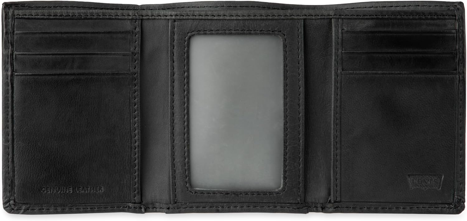 Levi's Men's RFID Trifold Wallet-Sleek and Slim Includes ID Window and Credit Card Holder - Image 4