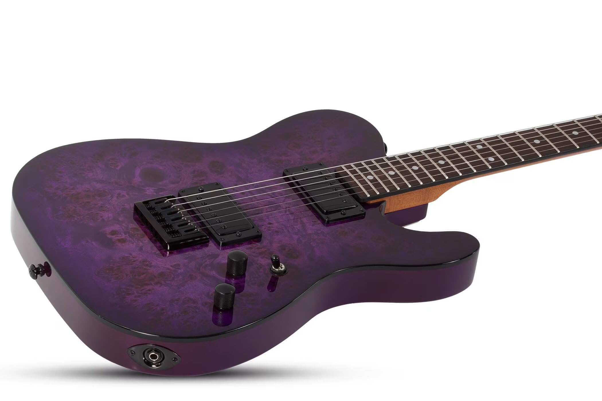Schecter PT Standard Purple Burst Burl E-Gitarre