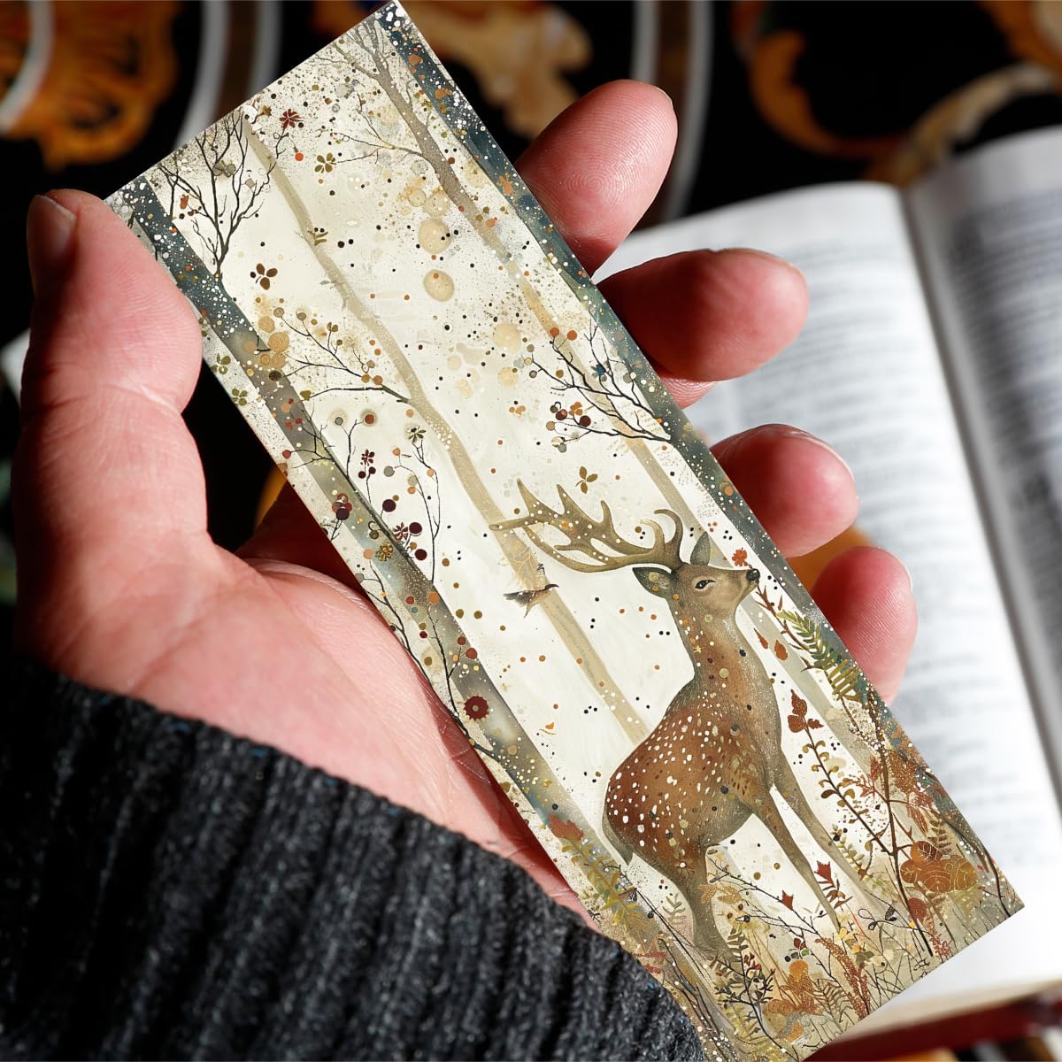 Woodland Animal Bookmarks Gifts - 100 Pcs Bulk Paper Bookmark Set for Reading Women Men, Cute Forest Theme Book Marks with Animal Designs - Image 4