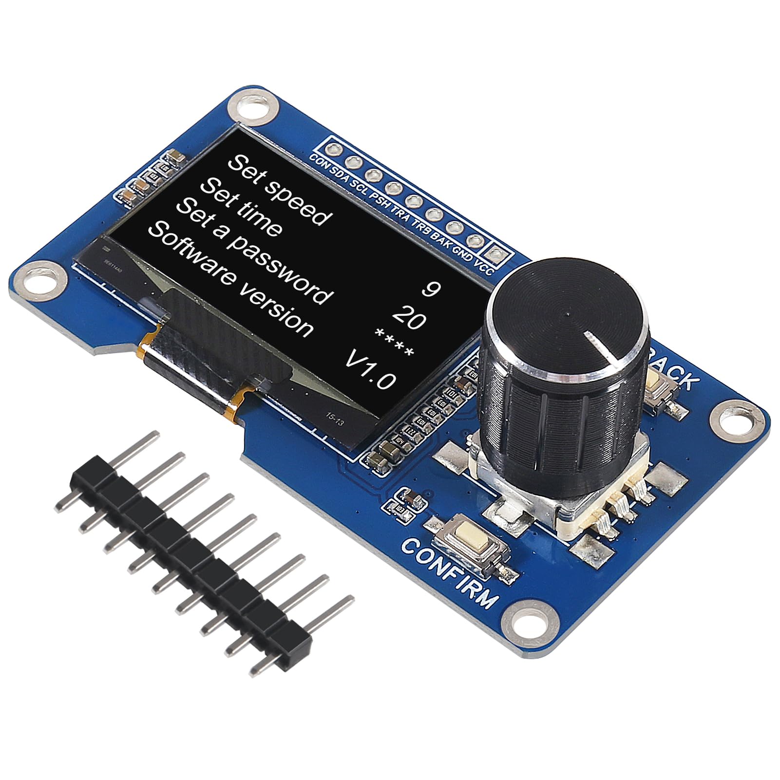 AITRIP 1PCS 1.3-inch OLED Display Module with Button EC11 Rotary Encoder Interface LCD Screen for Arduino (1.3 inch White)