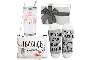 Teacher Appreciation Gifts Mug: Insulated Tumbler and Socks Box Set
