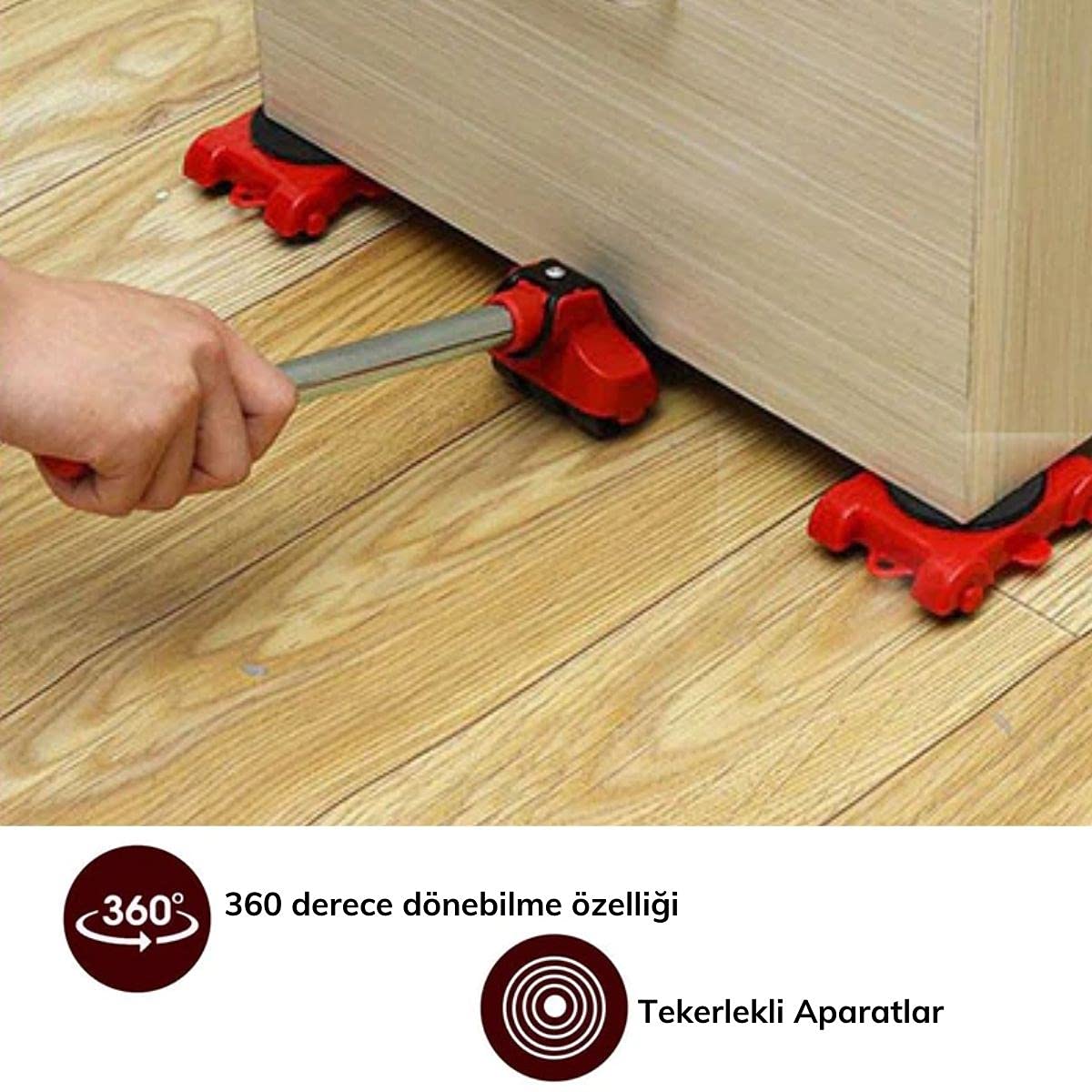 BUFFER® Tekerlekli Basit Pratik Ağır Beyaz Eşya Kanepe Koltuk Taşıma Kaydırma Aleti Aparatı Seti, Akıllı Mobilya Kaldırıcı