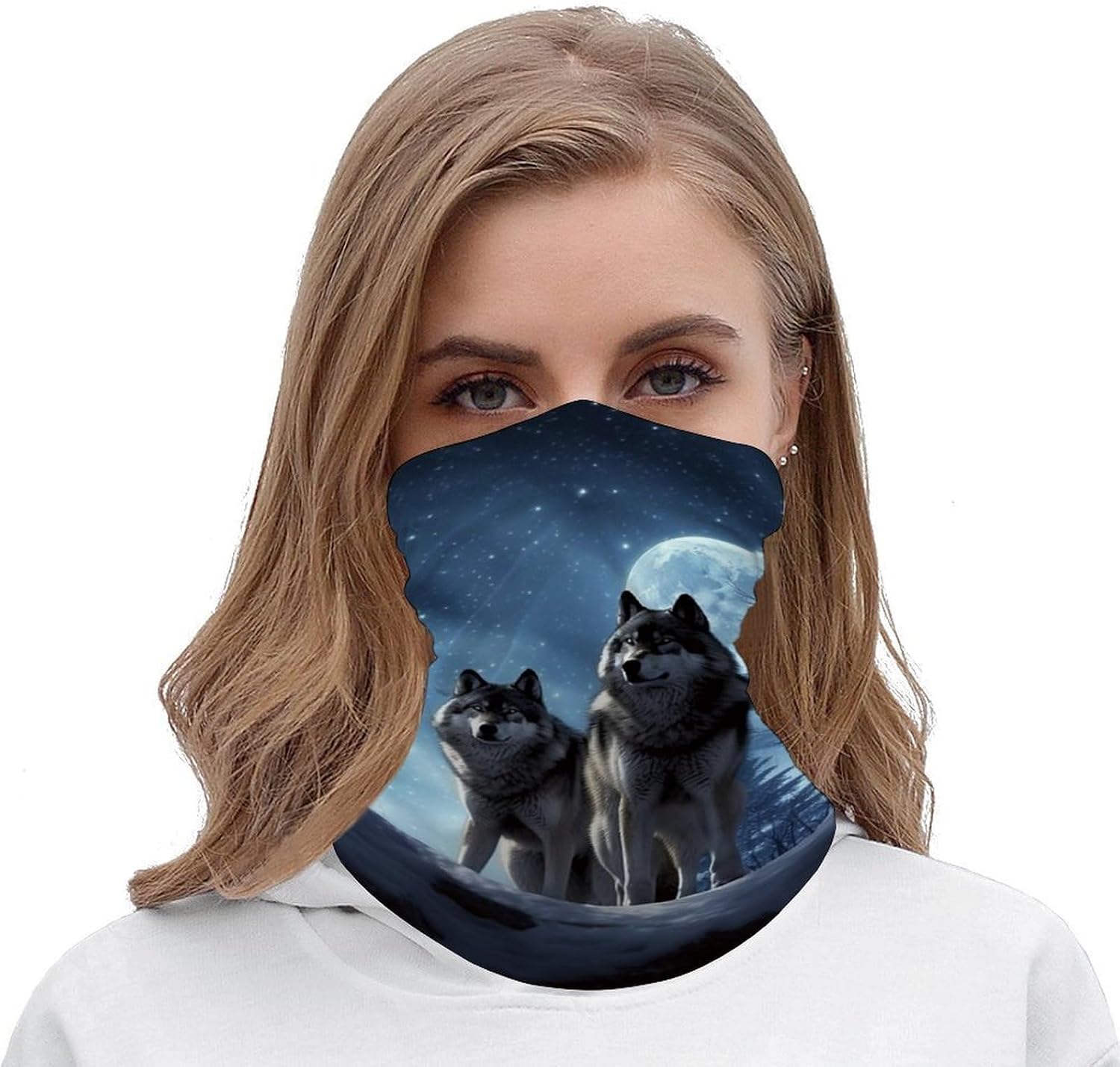 Sun UV Protection Neck Gaiter Upf 50+ Balaclava Ski Wolfs Face Mask Summer Face Cover Scarf Breathable Bandana for Fishing Hunting Kayaking Hiking Cycling Outdoor Activities