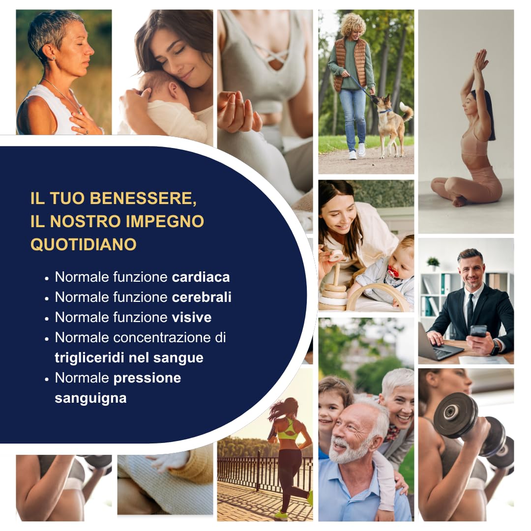 Omega3 2000 mg ad Alto Dosaggio per 2 Capsule - Omega 3 IFOS 5 Stelle - OMEGOR Vitality 1000 - Fornitura per 5 mesi - 30cps (10 Confezioni)