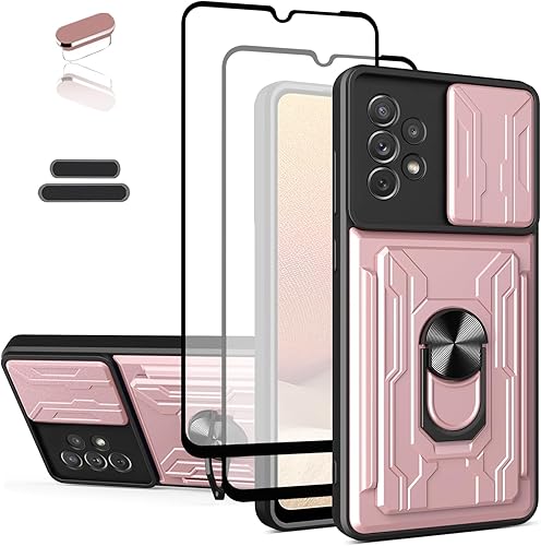 Funda tipo cartera para Samsung Galaxy A13 (4G) de 6.6 pulgadas, ranura para tarjeta de identificación, puerta corrediza, diseño portátil, doble