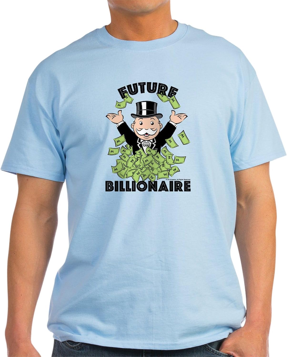 CafePress Monopoly Future Billionaire Light T Shirt Men's 100% Cotton, Classic Graphic White T-Shirt