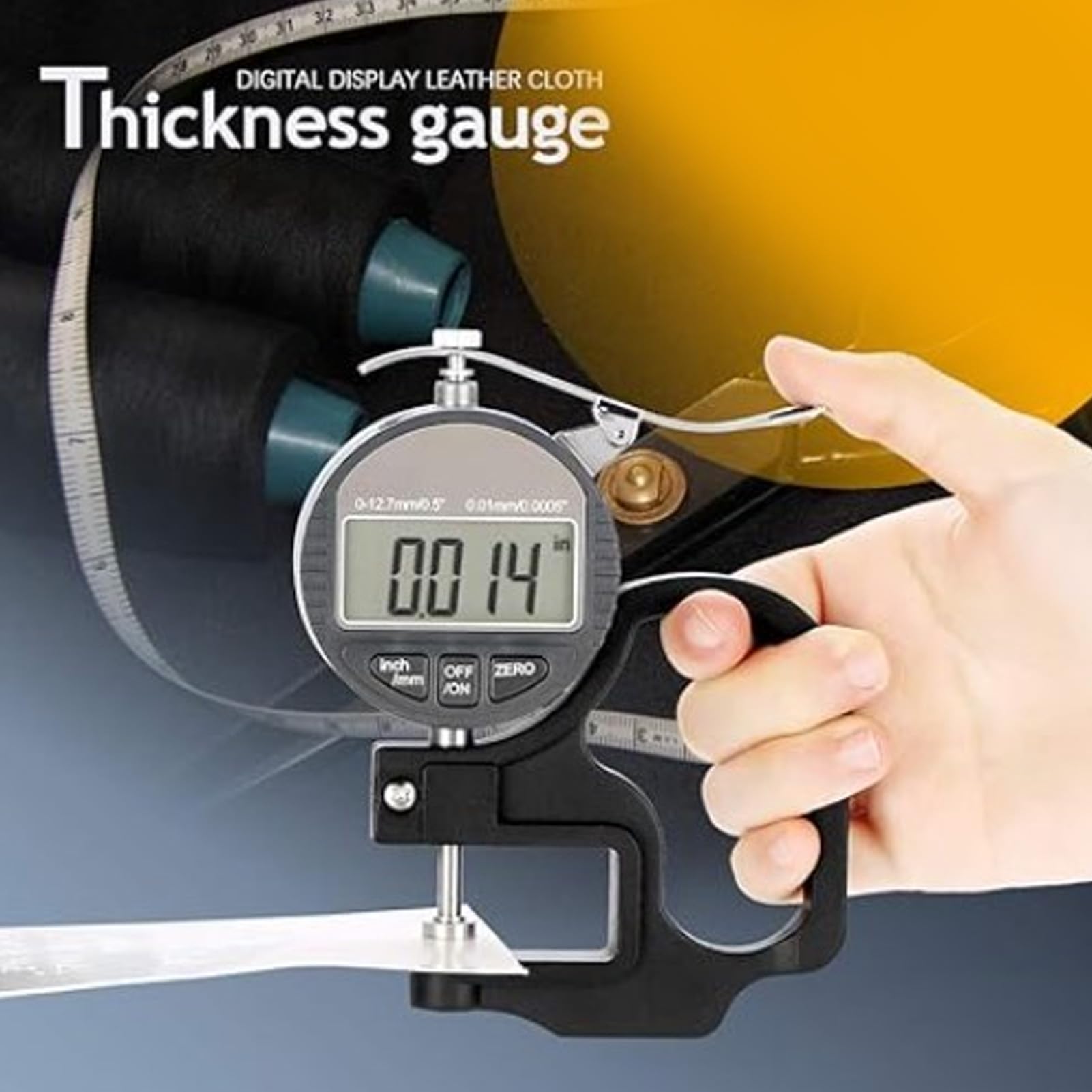 Akozon Akozon Precision Spessori Digitale Garge da 0,001 Mm 0,00005 Pollici 0-12,7 Mm MeTelet di Spessore del Misuratore Elettronico con Display LCD, Pollice e Conversione Metrica