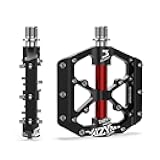 MZYRH Road/Mountain Bike Pedals,Lightweight 3 Bearings Bicycle Pedals,9/16” Aluminum Alloy Flat Pedals for Road Mountain BMX MTB Bike