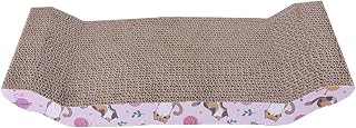 Generic Arranhadores de gato papelão para arranhar papelão ondulado almofada para arranhar larga e almofada para arranhar protetor de móveis para, Arqueado 43x20x3cm